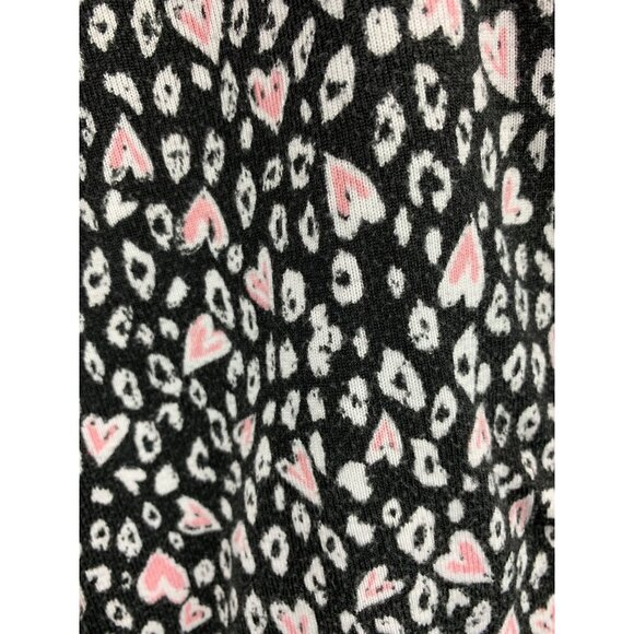 Cuddl Duds Womens Pajama Set S Black & Pink Heart Pattern - Picture 7 of 9